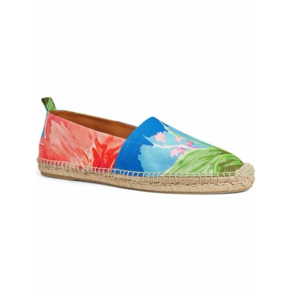Ralph Lauren Purple Label Bosworth Espadrilles Linen Tropical Floral Mens Shoes